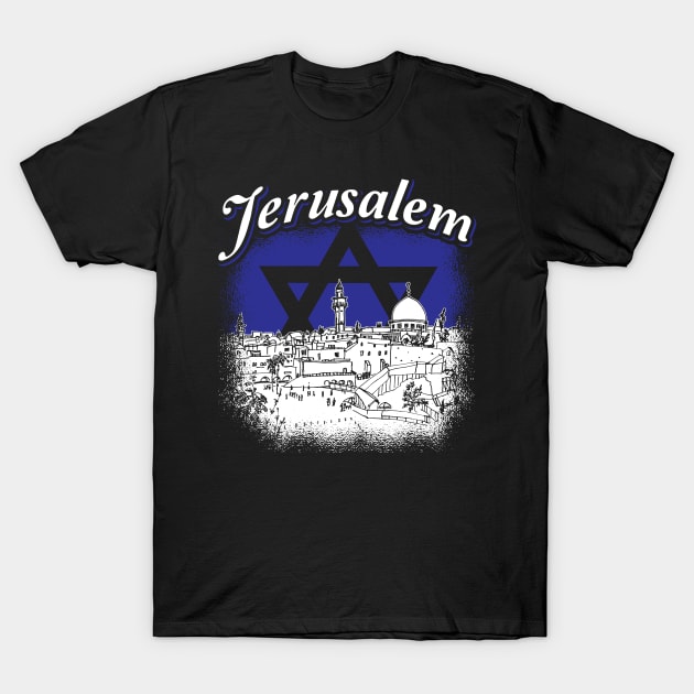 Jerusalem Israel Star Of David T-Shirt by ShirtsShirtsndmoreShirts